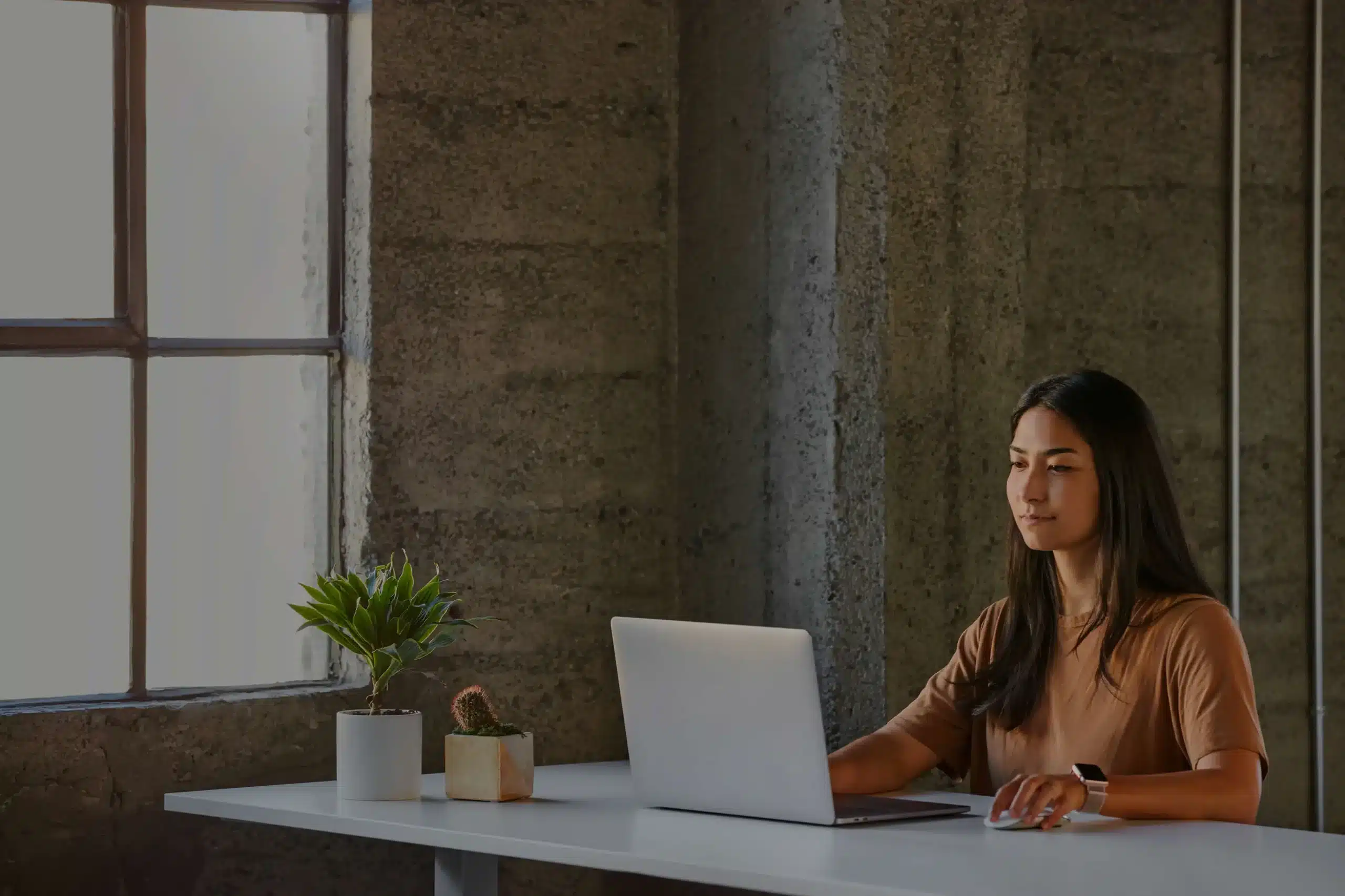 Female Working On Laptop