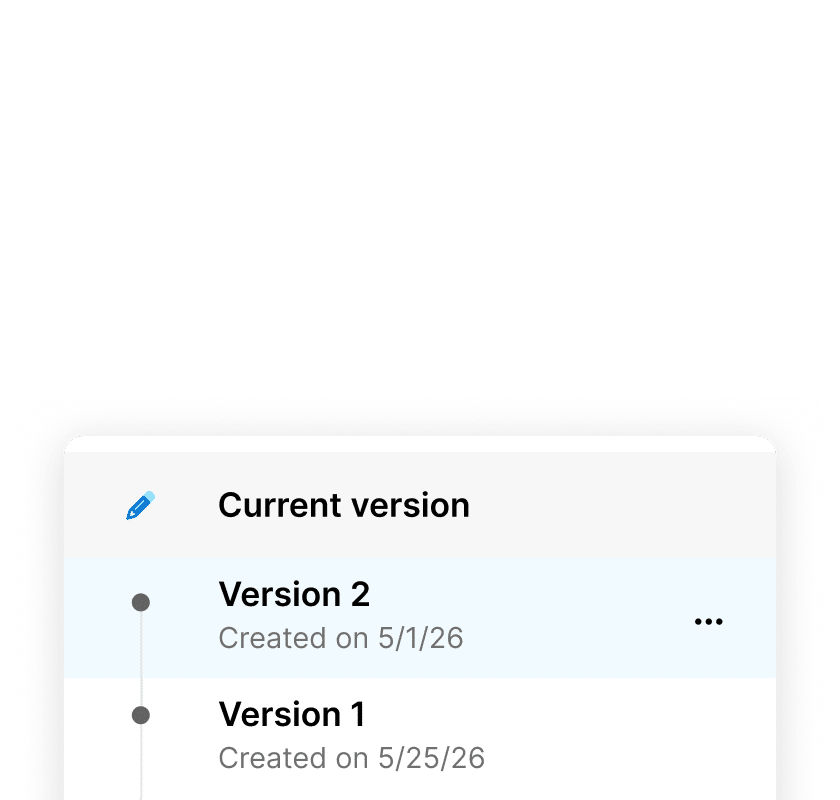 Articulate 360 interface showing the ability to save multiple course versions.