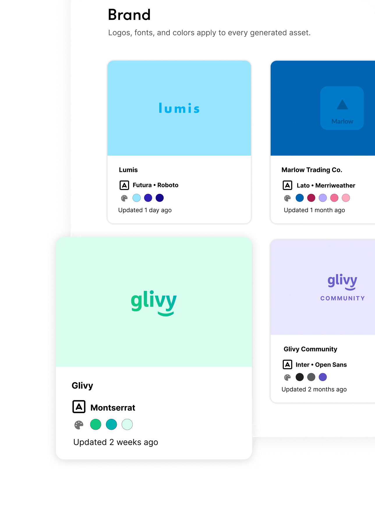 Articulate 360 interface showing branding options like logos, fonts, and colors.