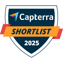 Capterra Shortlist 2025 badge